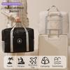 New Oxford Cloth Travel Tote Bag Soft Square Shape Student Shoulder Bag Solid Color Square Bag Travel