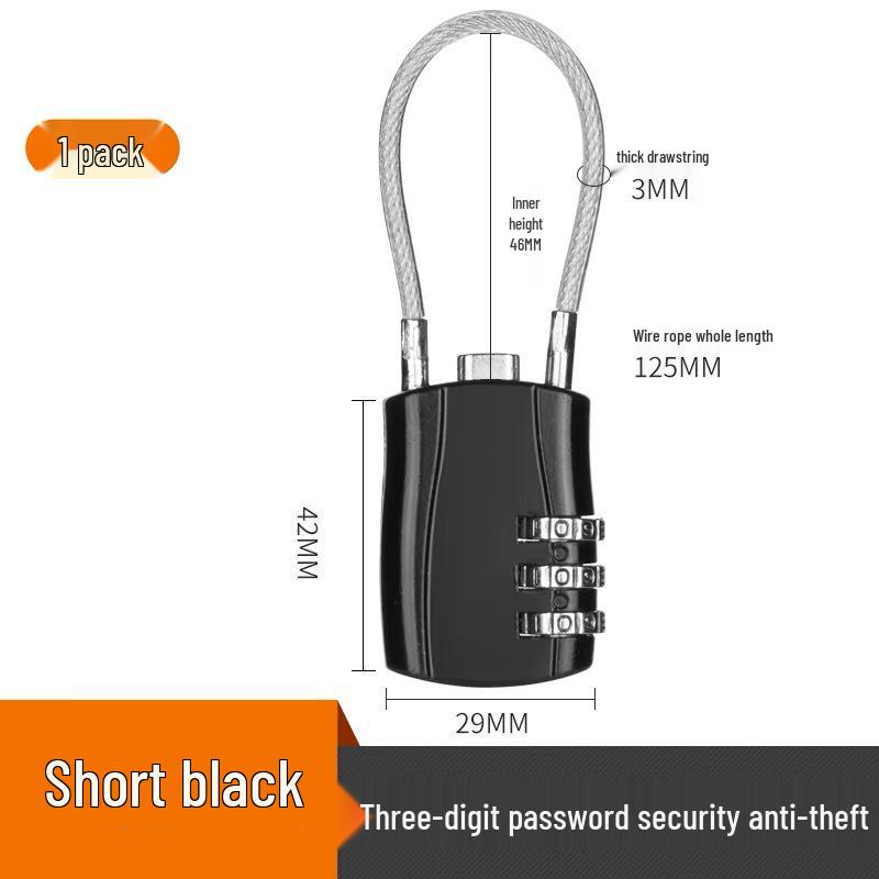 Helmet D-Type Universal Combination Lock for Bikes and Motorcycles