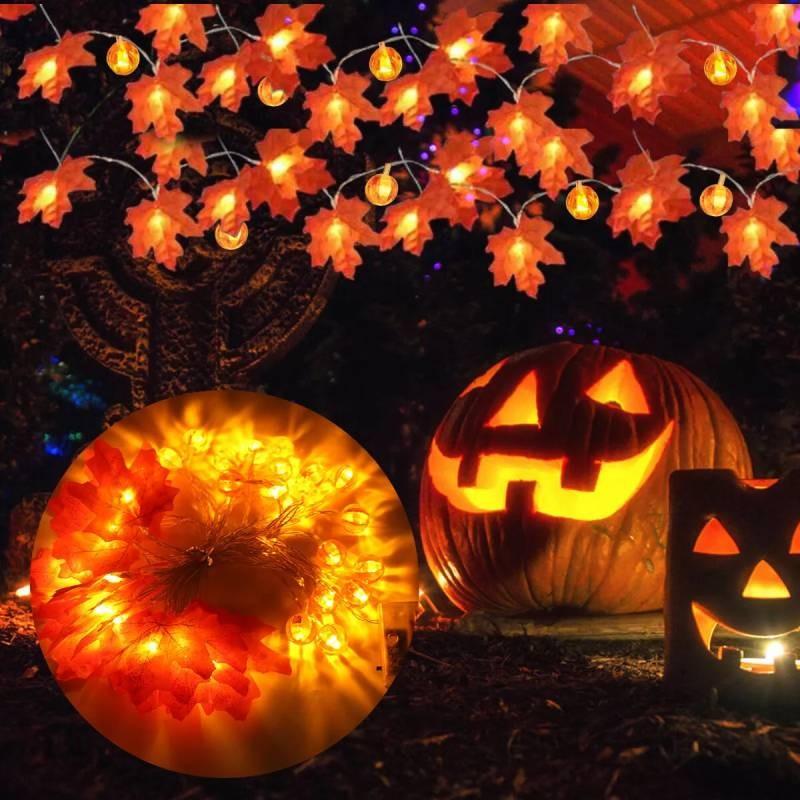 Delightful Led Halloween Decorative Lights With Adorable Pumpkins Ghosts And Bats For Parties