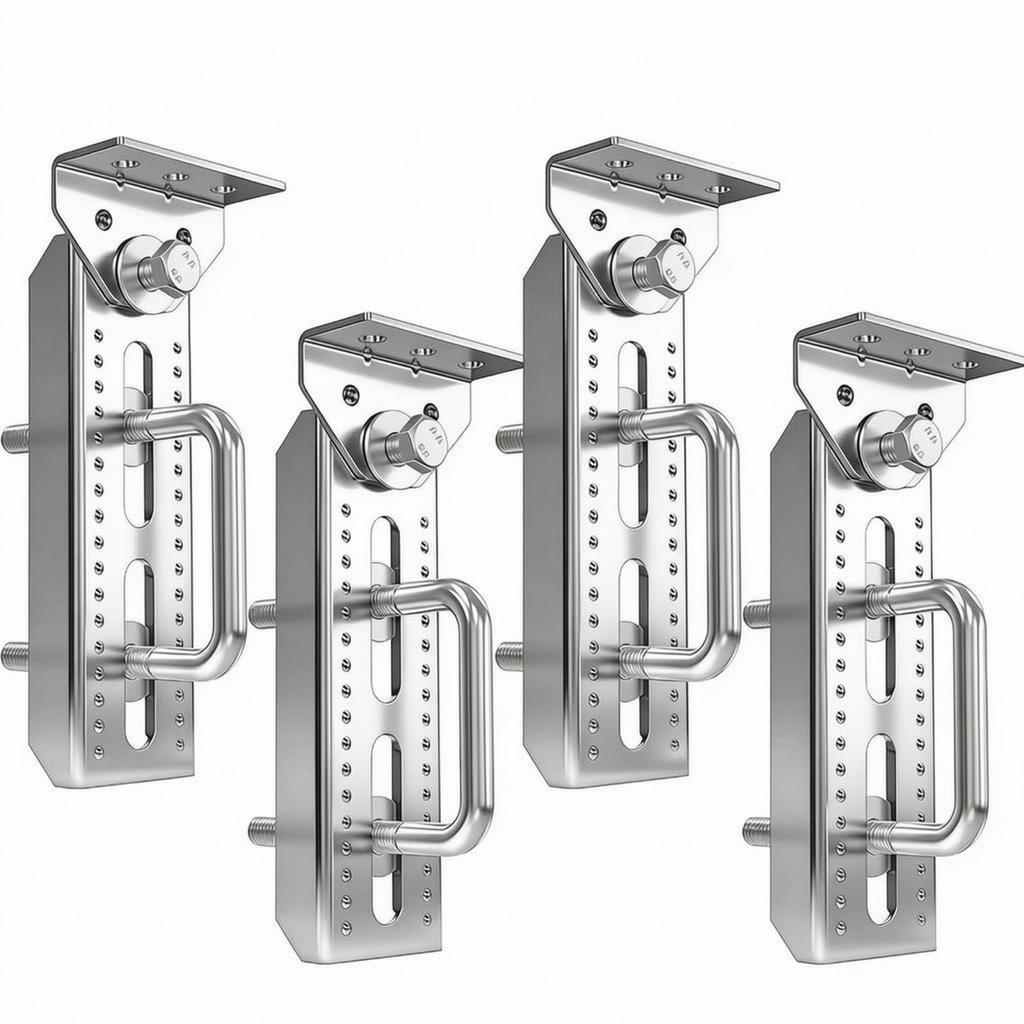 4 Pieces Boat Trailer Brackets Heavy-Duty Bunk Bracket