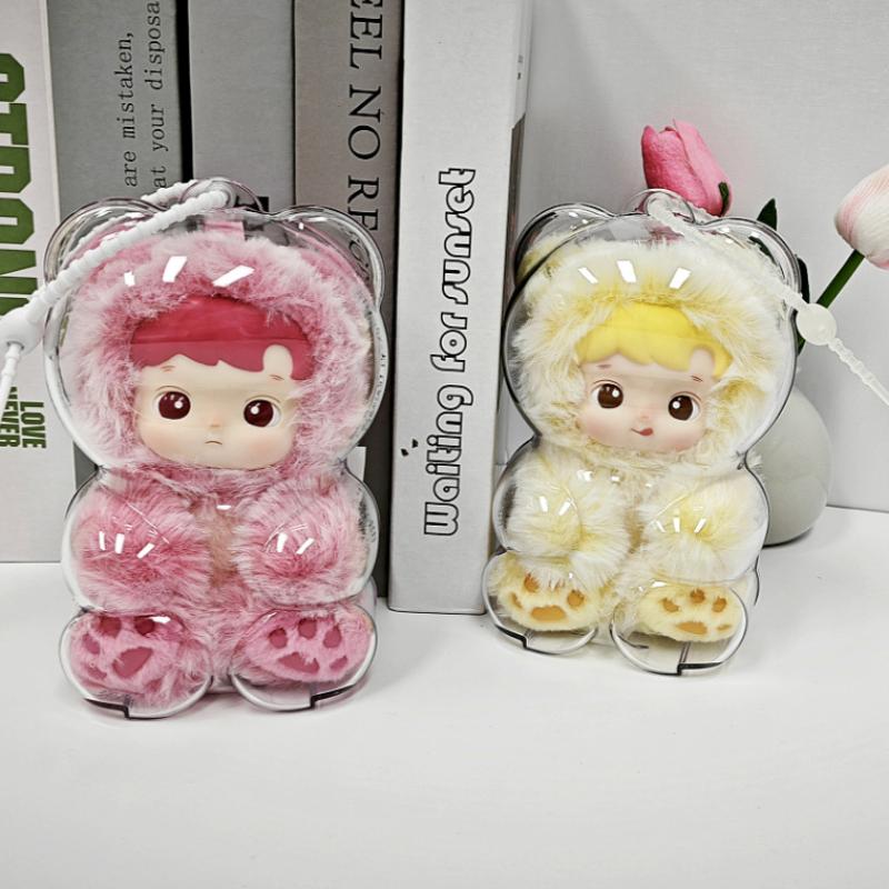 Hacipupu Bear Gummy Collection Enamel Plush Keychain With Protective Dust Cover Cute Character Accessory Gift