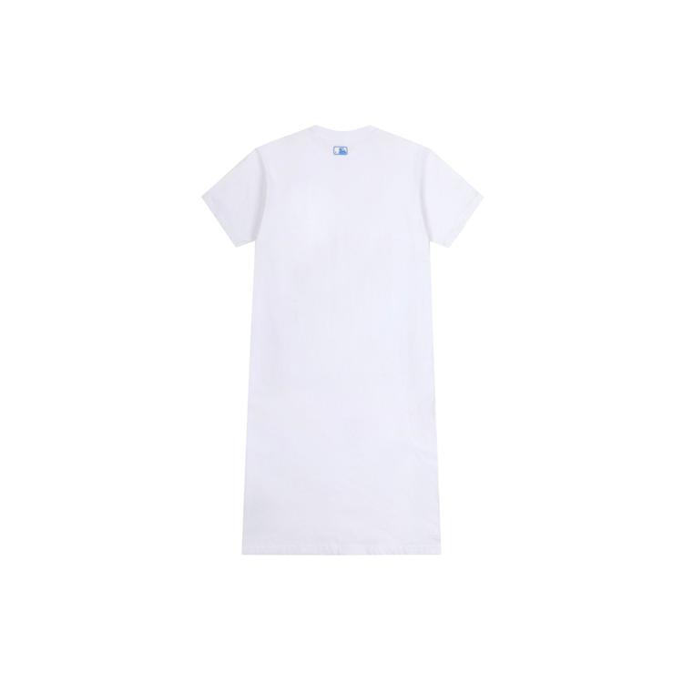 New MLB Short Sleeved Dresses Women's White 31OP10131-07W