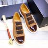 Casual Leather Shoes Large Size Shoes Men'S Leather Breathable Flat Comfortable Board Shoes Elastic Band Men'S Leather Shoes
