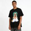 Exhausted Pug Slouching On Sofa Funny Graphic Tee Pure cotton T-shirt