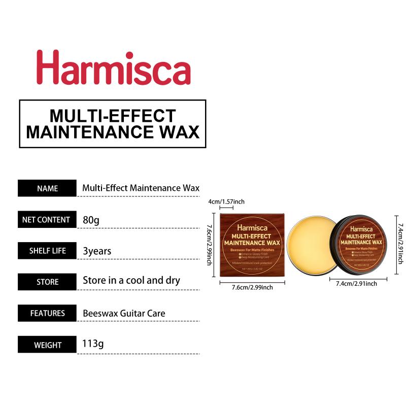 Guitar Care Beeswax Multi-Functional Instrument Care Brightening, Moisturizing, Protective Universal Guitar Cleaning