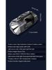New Flashlight Solar Searchlight Strong Light Illumination Portable Handheld Flashlight Outdoor Multifunctional Lighting