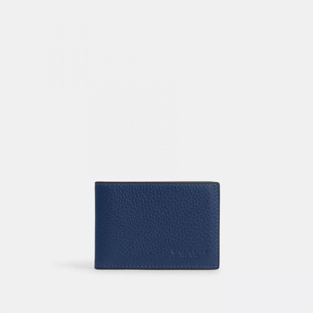 Coach Compact Billfold Wallet Saddle