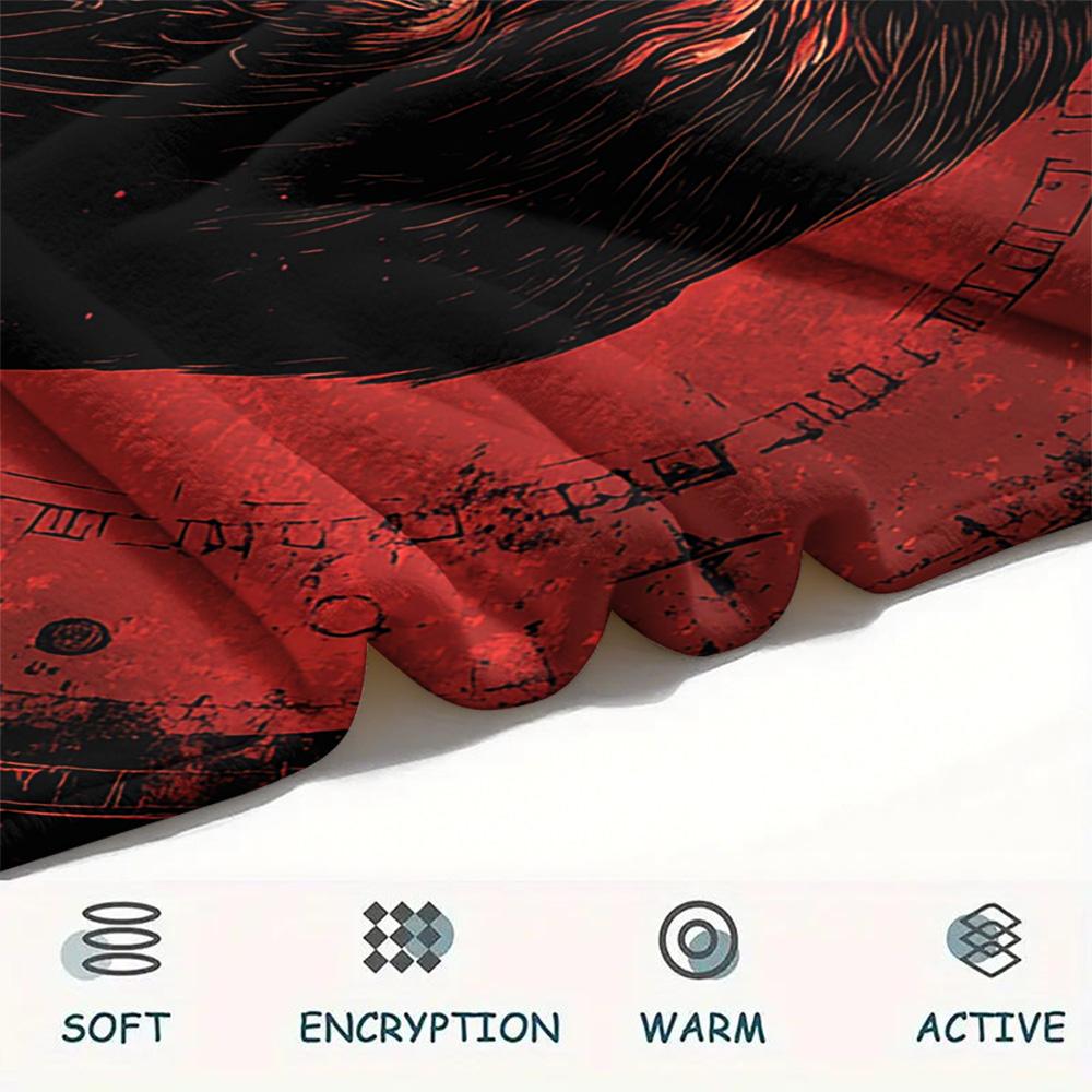 Crow Print Flannel Blanket, High quality Comfortable for All Seasons, Home Decor, Warmth and Comfort, Perfect for Christmas Gifts