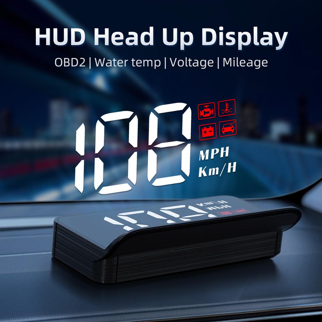 M3 Auto OBD2 Head-Up Display Auto Electronics HUD Projector Display Digital KMH MPH Car Speedometer Temperature Voltage Alarm