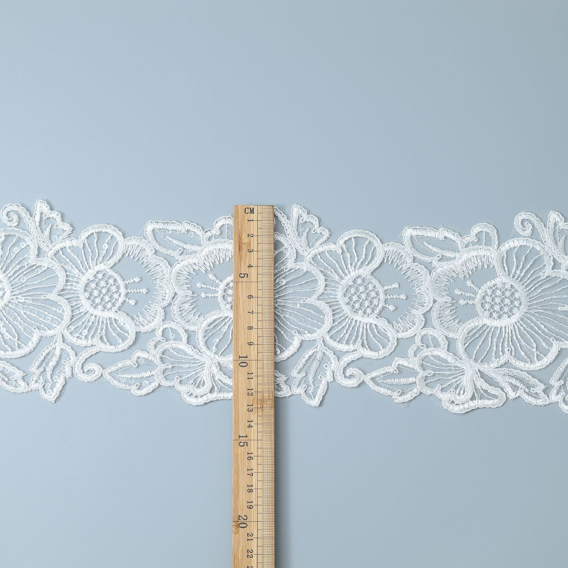 

Clothing Accessories Car Bone Lace Lace Transparent Beads Three-In-One Lace Wedding Dress 13Cm White/transparent film/13CM