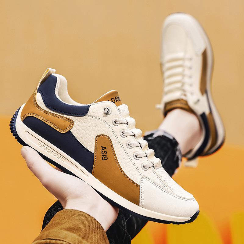 Men’s Sports Shoes Casual Street Style Jogging Sneakers Students Skateboard Shoes Plus Size Height Increase