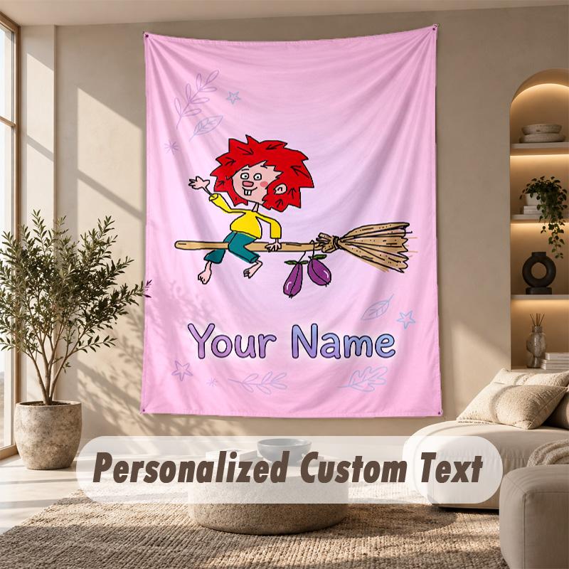 Tapestry Custom Name Text, Wall Hanging Tapestry Home Room DecorPumuckl