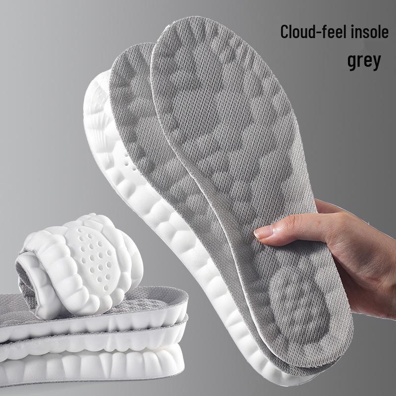 

Breathable, sweat-absorbing, anti-bacterial sports insoles: soft, elastic, shock-absorbing, and comfortable for long standing. 43-44, order one size up for men сірий колір