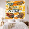 Dog Man Wall Decor Tapestry Art For Pet Memorial Birthdaywedding Party Backdrop Family Gift