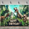 Dinosaur Jungle Themed Birthday Backdrop, Photo Booth Backdrop Banner, Photo Prop3669