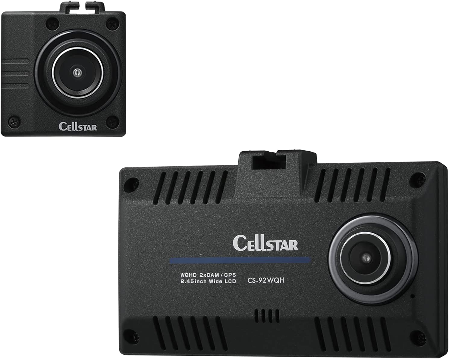 

CELLSTAR Drive Recorder with Front and Rear Dual WQHD microSD Parking Safe Driving GPS Notification Data Made in Warranty CS-92WQH Cameras, 3.7 чёрный