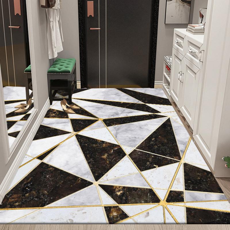 Nordic Style Floor Mat Door Mat Home Bedroom Living Room Bathroom Non-slip Absorbent Machine Washable Carpet Mat