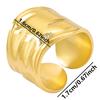 Echtvergoldeter Offener Verstellbarer Ring Echter Stein Edelstahlringe Für Damen Herren Zubehör Geometrischer Schmuck Ringe Geschenk