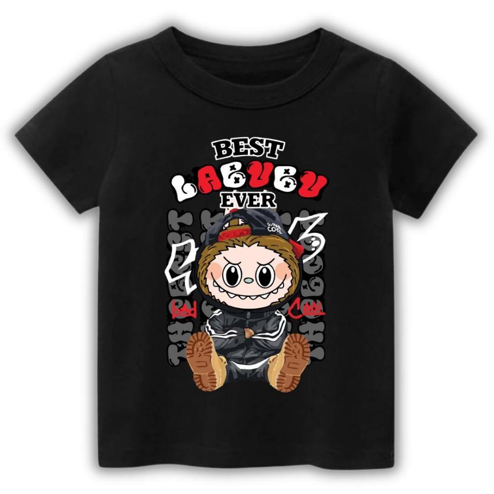 

LABUBU 3D Printed Clothes Short sleeved Loose Style Women Fashionable T-shirt L