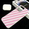 Pink White Oblique Stripe Soft Tpu Case For Iphone 11 12 13 14 15 Plus 16 17 Pro Max 17Air Shockproof Anti-Fall Slim Back Cover