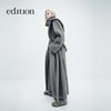 E+ Light Living Series Camel Hair and Wool Coat