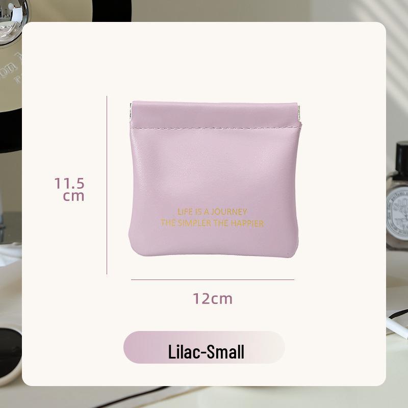 Portable Makeup Bag with Lipstick, Data Cable, Bluetooth Headset, Charger, and Key Storage; Automatic Closure Spring Sheet Design
