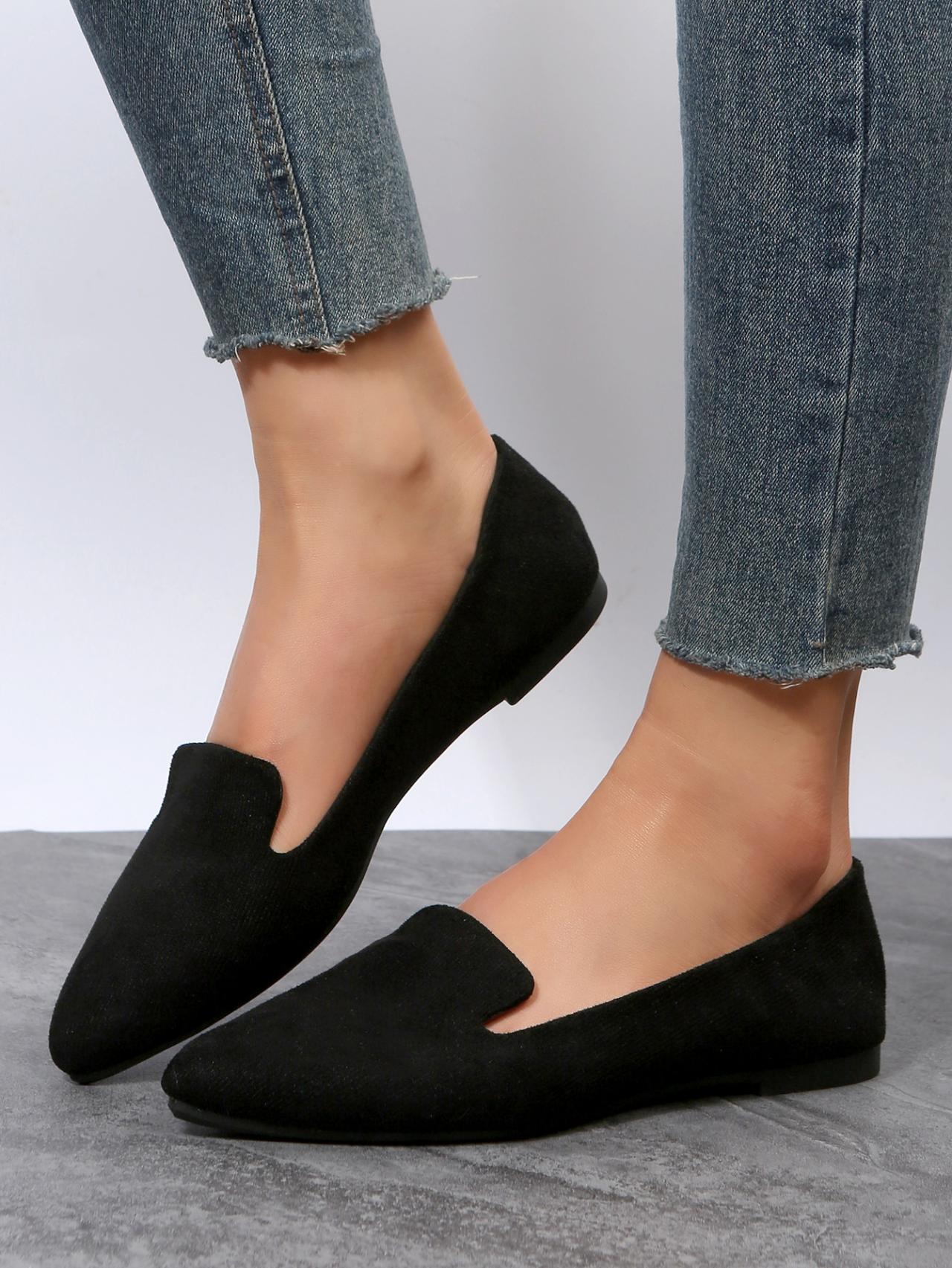 

BCEBYL весенне-осенняя модная новая повседневная удобная однотонная женская прогулочная обувь на плоской подошве с острым носком Zapatos Mujer 42