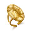 Stainless Steel Exggerated Geometric Ring Set for Women Men Vintage Metal Spiral Line Adjustable Finger Ring Party Jewelry