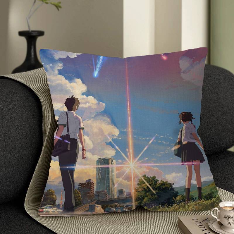 Movie Your Name Pillow Anime Pillow Sofa Bed Head Pillow Cover Cushion Cover 45x45 Cm Fashion