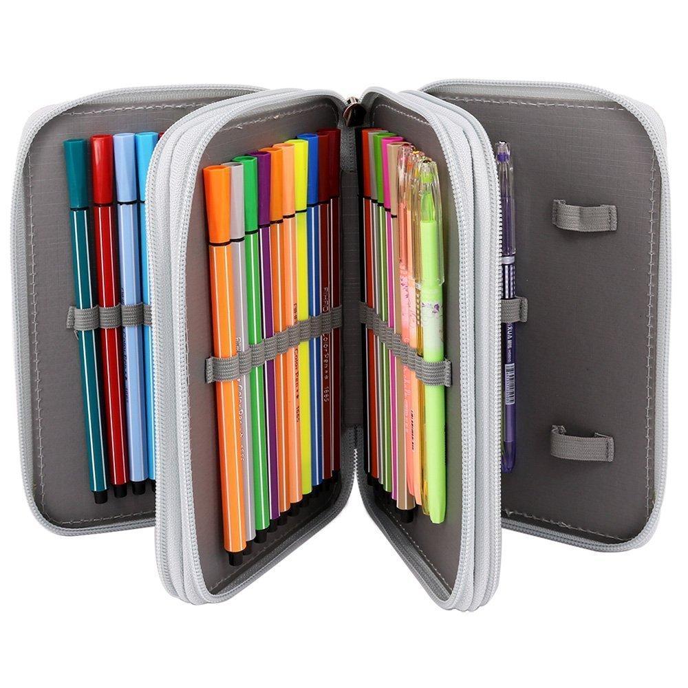 Large Capacity Multi-layer Pencil Case, 3 Layers Oxford Pen Bag for Artist Students чёрный