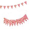 12Pcs 3.2M Wedding Pennant Fabric Pennant Flags For Indoor and Outdoor