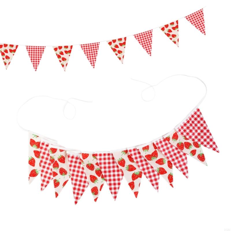 12Pcs 3.2M Wedding Pennant Fabric Pennant Flags For Indoor and Outdoor