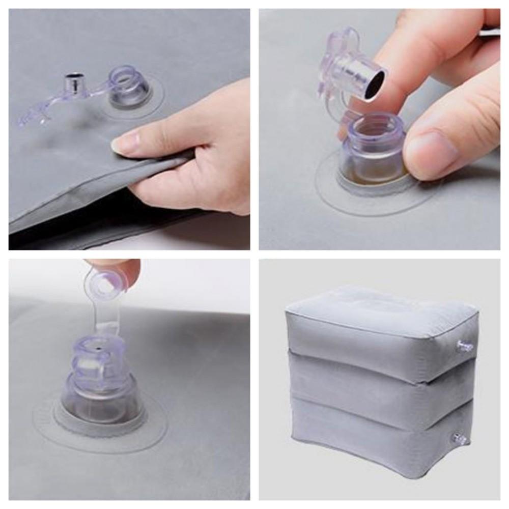 Foot Relax Inflatable Footrest Comfortable Seat Cushion Compact Leg Cushion Pillow Car Travel