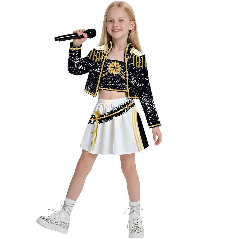 New K-pop witch hunter group costume pop singer women's clothing children's wear demon hunter cosplay suit