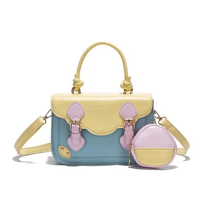 One-shoulder Portable Postman College Phone Bag Stylish Commuter Crossbody Bag Small Square