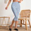Women's Casual Pleated Pants with Elastic Waist, Slim Fit, Split Hem