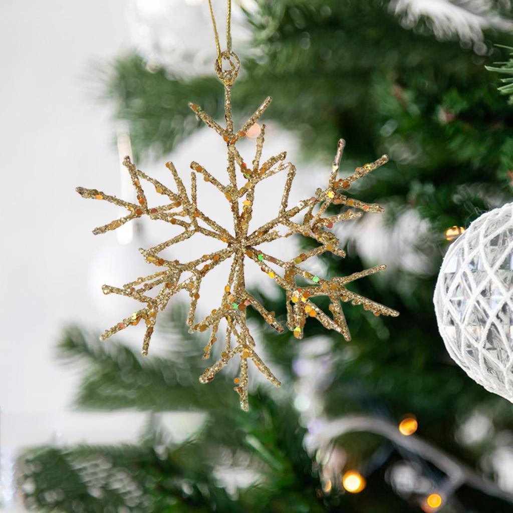 Snowflakes Hanging Ornaments Holiday Display Christmas Decoration Accessories Classic Funny Lightweight Photo Props 10x12.5cm