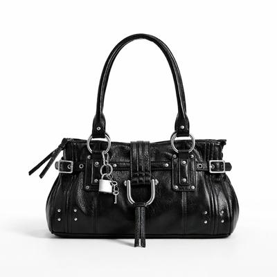 Nuova Borsa a Spalla con Zip dal Design Trendy, Borsa Retrò con Fibbia per la Zona Sottobraccio, Borsa da Lavoro Versatile ad Alta Capacità