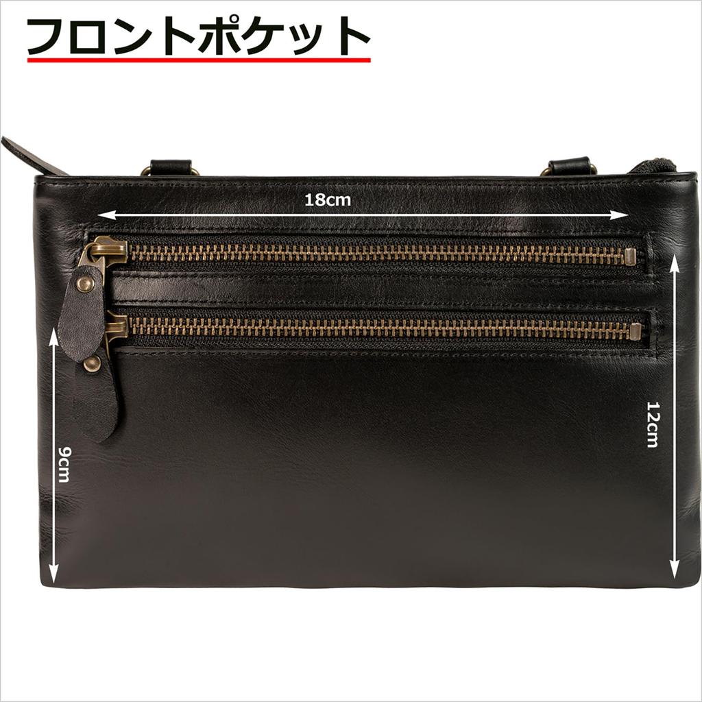 Genuine Leather Horizontal Shoulder Bag Sacoche 190g Made In Japan Toyooka Production Takehachi Manufactured Set of 2 Cable Bands Tm0611 +