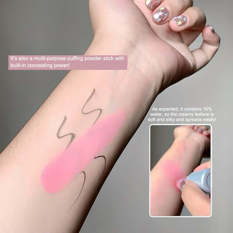 Cappuvini Multi-Use Cream Blush Stick For Eyes Lips & Cheek Nourishes & Moisturizes Long-Wearing Blendable Waterproof Smooth