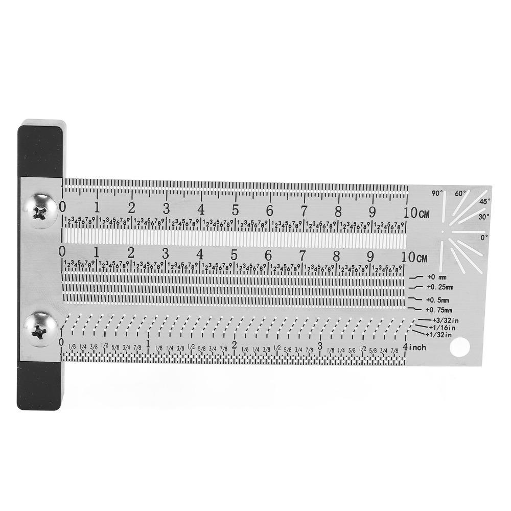 4 Inch T Square Measuring Ruler Stainless Steel Woodworking Scribing Tool  Woodworking