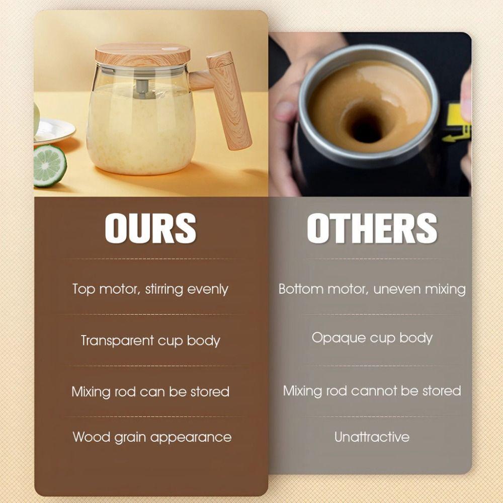 Self Coffee Cup 400ml Electric Mixing Cup Durable Stirring Mug