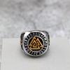Vintage Solid Stainless Steel Viking Rune Triangle Design Unisex Matching Rings