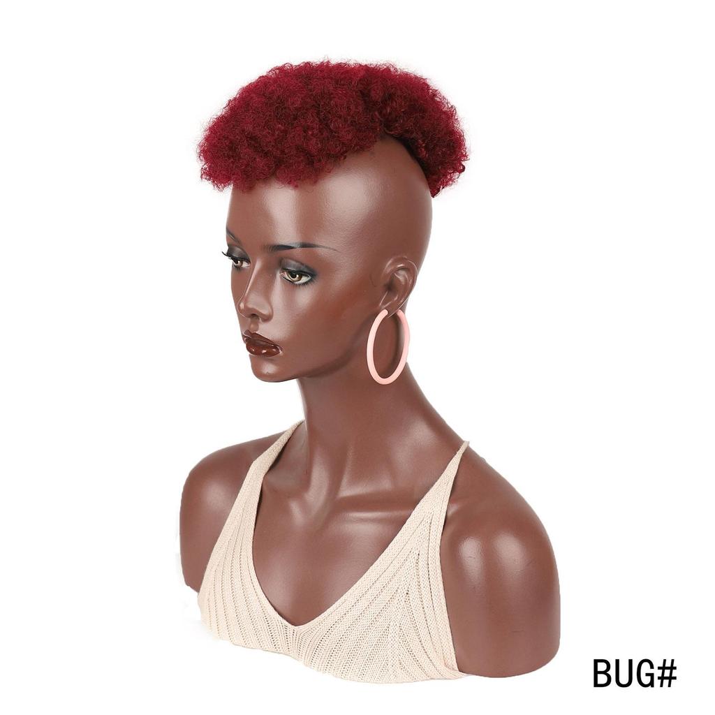 Clip In Topper Wig With 4 Clips Short Curly Black Gray For Women Hair Loss Bald Head Daily Use Synthetic Hairpiece
