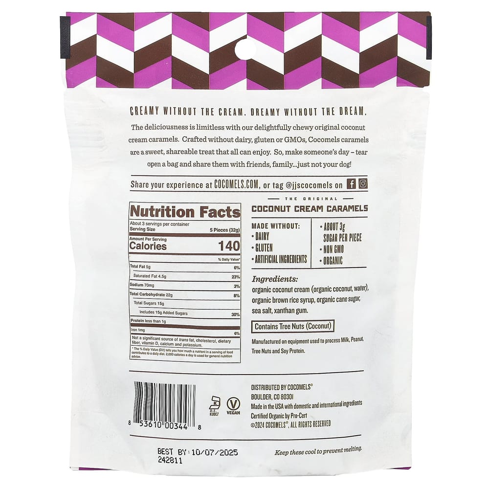 Cocomels Coconut Milk Caramels Original 100g (3.5oz)