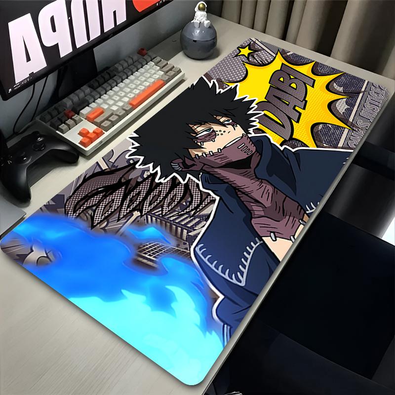 Mousepad Computer Gamers Locking Edge Nonslip Mouse Pad Bakugou Katsuki My Hero Academia Large Xxl Keyboard Pc Desk Mat