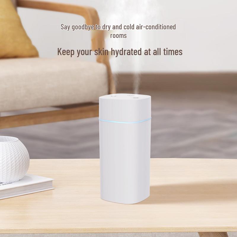 Zhencai 600ml Dual Spray USB Humidifier for Bedroom