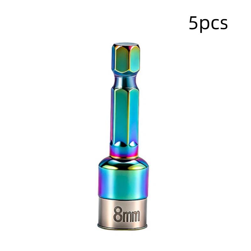 1/4Pcs Ratchet Socket Batch Adapter Tools Metal Sleeve Wrench 8Mm Hexagonal Shank Impact Sockets Spanner Power Drills Converter