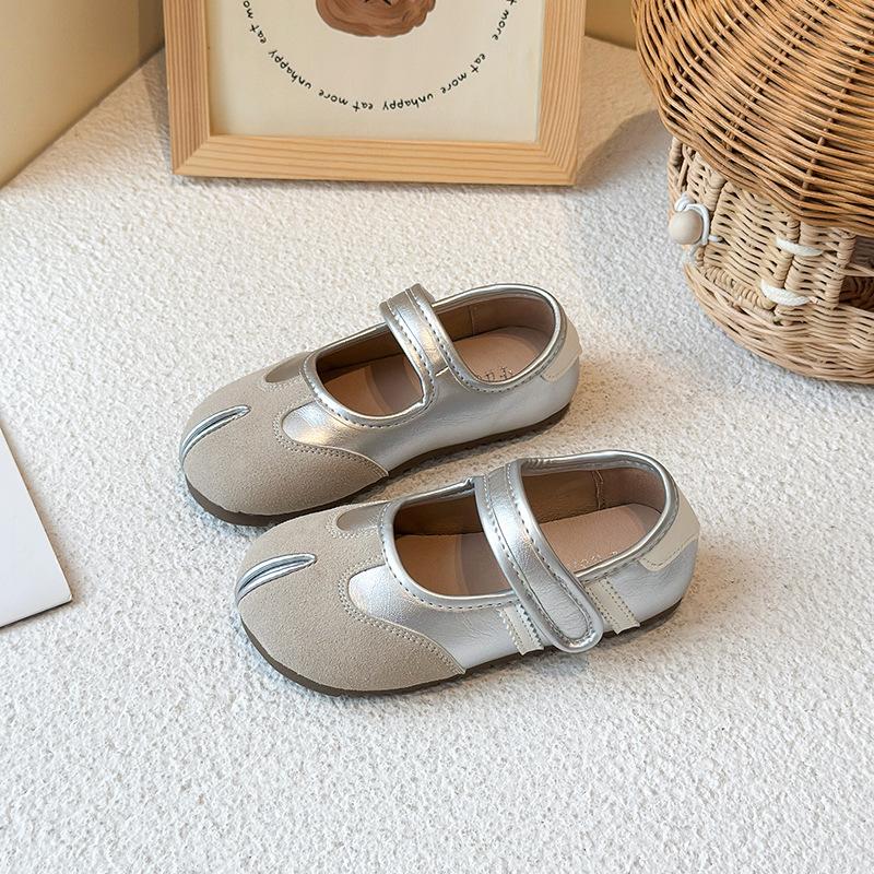 Girls Casual Shoes Round Toes Flats Kids Leather Shoes Soft Versatile 2025 Autumn New Children Fashion Sports Shoes Non-slip