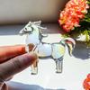 Sturdy Crystal Horse Statue Colorful Decorative Horse Shape Crystal Artwork  Tabletop
